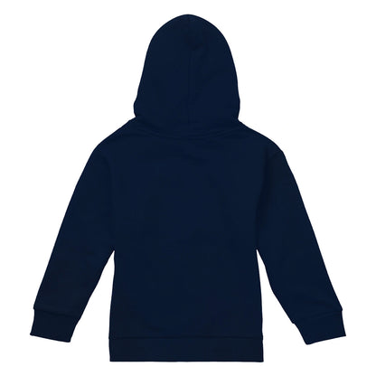 Navy - Back - Miles Davis Childrens-Kids Trumpet Pullover Hoodie