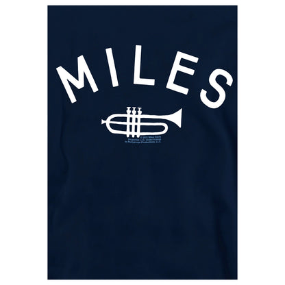 Navy - Side - Miles Davis Childrens-Kids Trumpet Pullover Hoodie