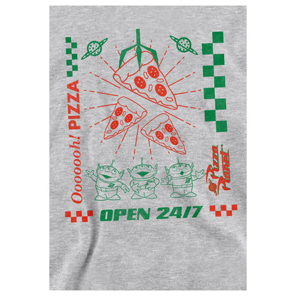 Athletic Heather - Side - Toy Story Childrens-Kids Pizza Planet Aliens Heather Pullover Hoodie