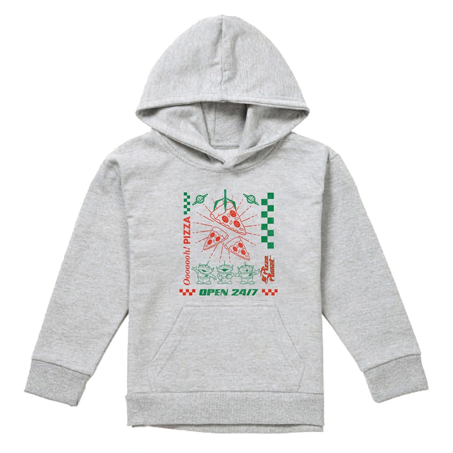 Athletic Heather - Front - Toy Story Childrens-Kids Pizza Planet Aliens Heather Pullover Hoodie