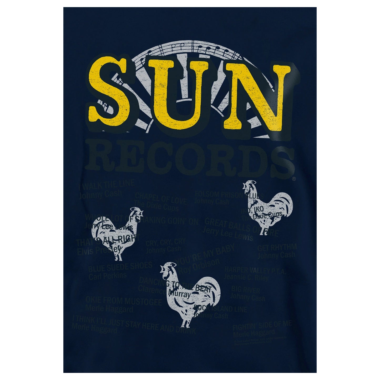Navy - Side - Sun Records Childrens-Kids Sun Songs Heather Pullover Hoodie