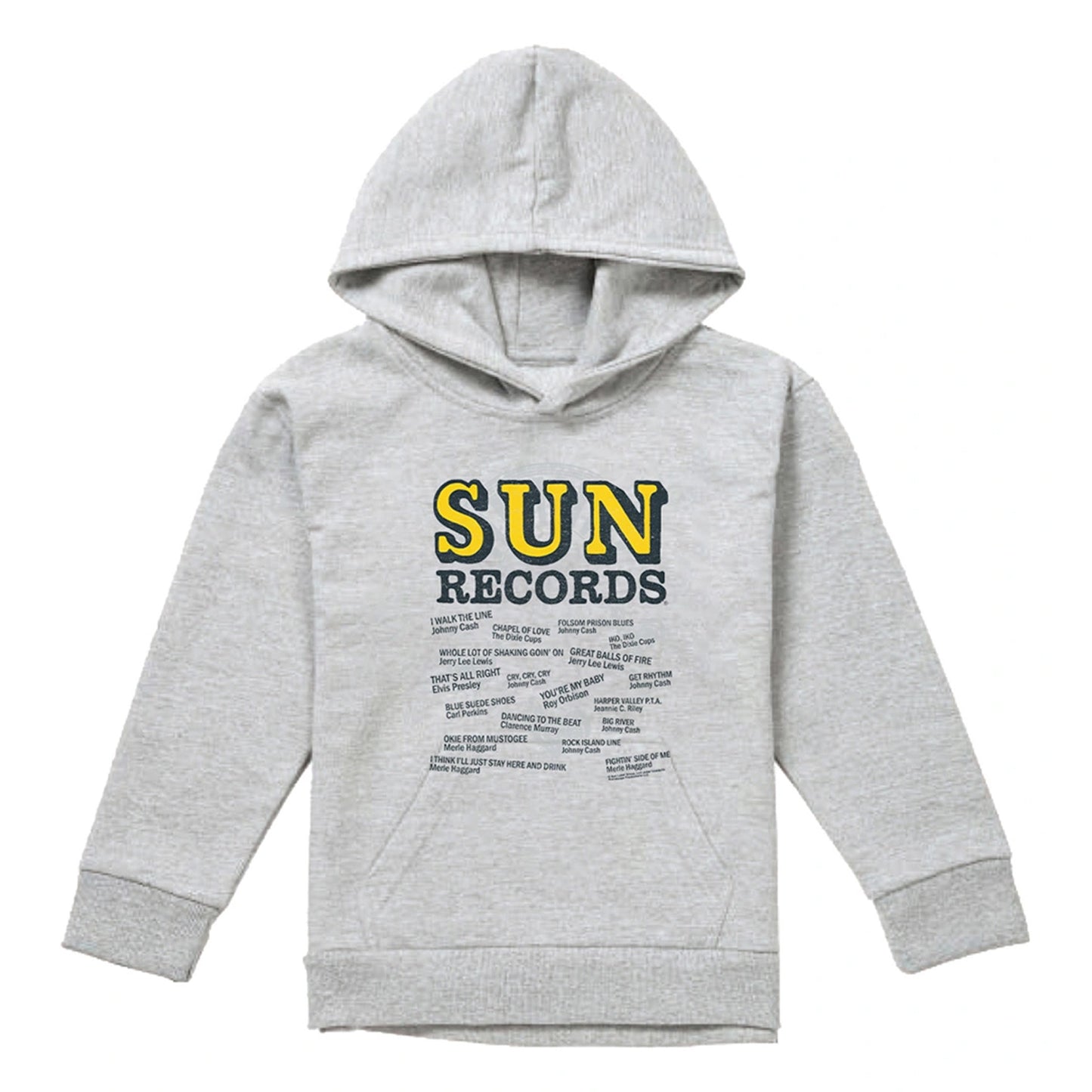 Athletic Heather - Front - Sun Records Childrens-Kids Sun Songs Heather Pullover Hoodie