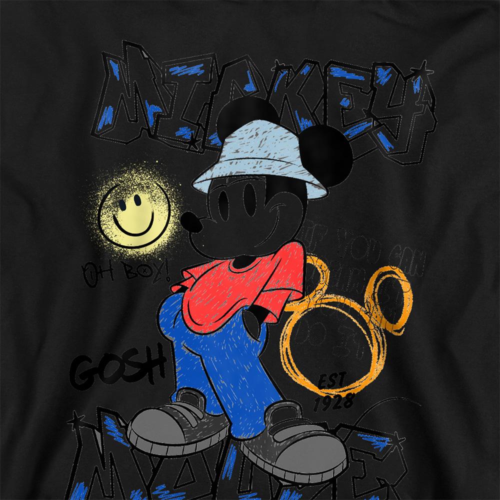Athletic Heather - Back - Disney Childrens-Kids Street Style Mickey Mouse Heather Pullover Hoodie