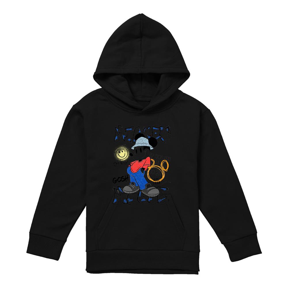 Athletic Heather - Front - Disney Childrens-Kids Street Style Mickey Mouse Heather Pullover Hoodie