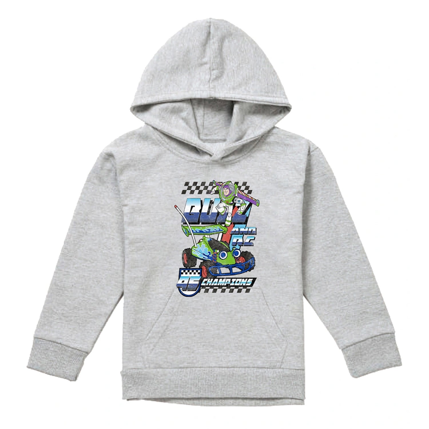 Athletic Heather - Front - Toy Story Childrens-Kids Racing Champions Buzz & RC Heather Pullover Hoodie