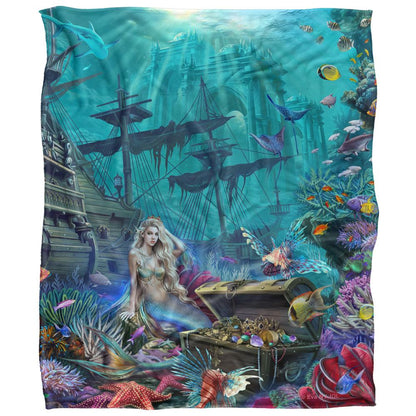 Multicoloured - Front - JQ Licensing Silky Mermaid Supersoft Blanket