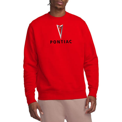 Red - Back - Pontiac Unisex Adult Arrowhead Sweatshirt