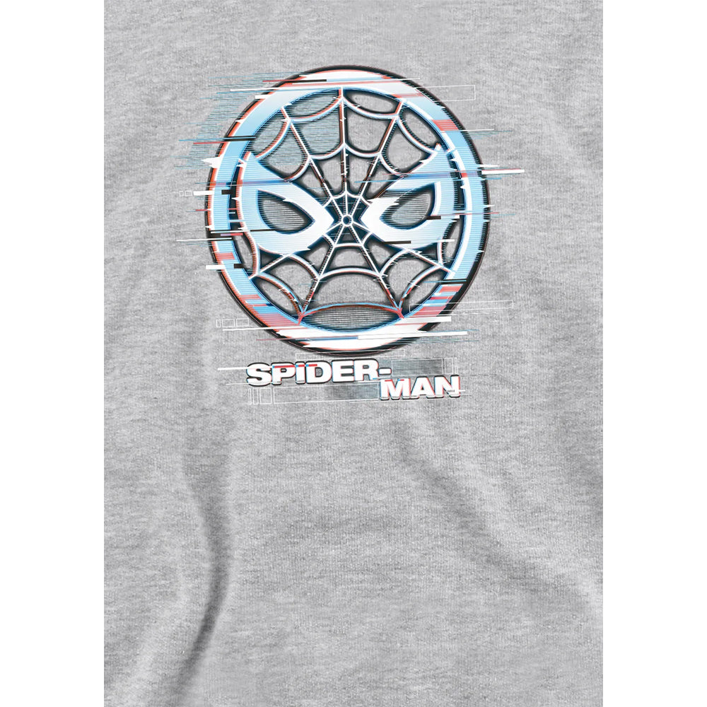 Athletic Heather - Side - Spider-Man Childrens-Kids Peter Parker Glitch Hoodie