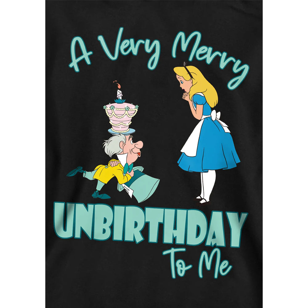 Black - Side - Disney Childrens-Kids Very Merry Unbirthday To Me Hoodie
