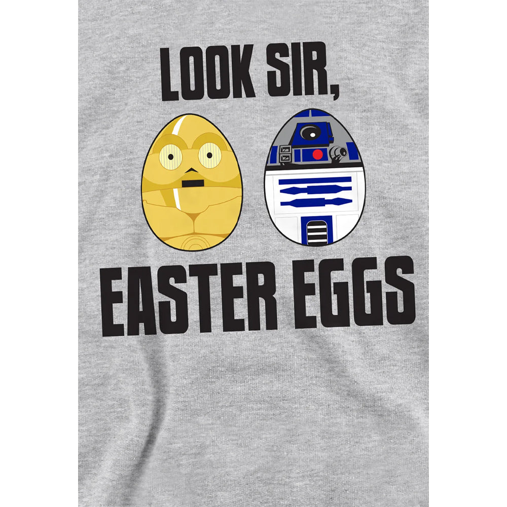 Athletic Heather - Side - Star Wars Childrens-Kids Look Sir, Easter Eggs Pullover Hoodie
