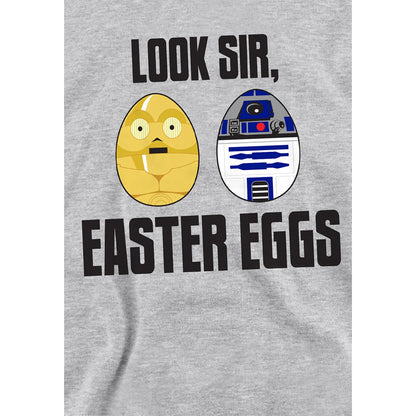Athletic Heather - Side - Star Wars Childrens-Kids Look Sir, Easter Eggs Pullover Hoodie