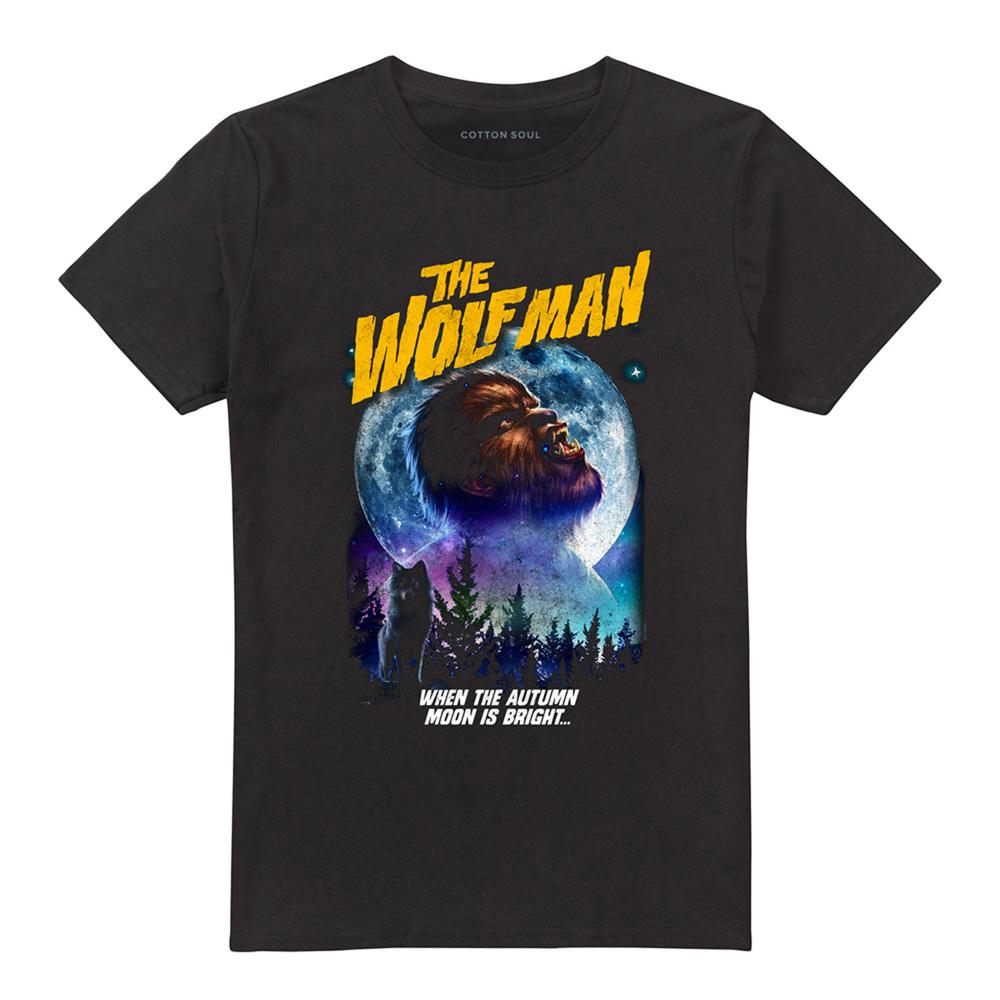 Black - Front - Universal Monsters Unisex Adult Party Animal Wolfman T-Shirt