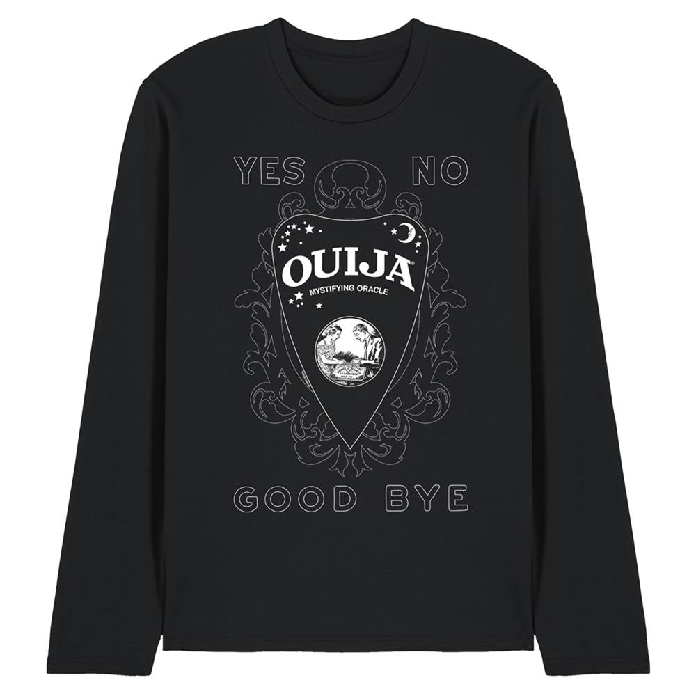Black - Front - Ouija Unisex Adult Yes No Goodbye Planchette Long-Sleeved T-Shirt
