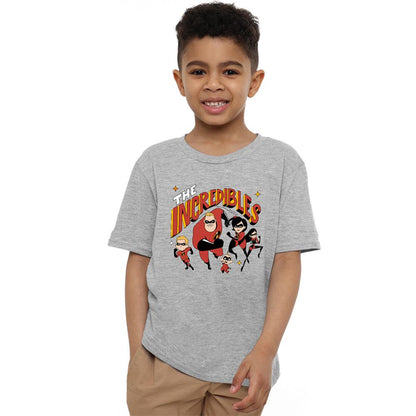 Grey - Back - The Incredibles Boys Family Heather T-Shirt