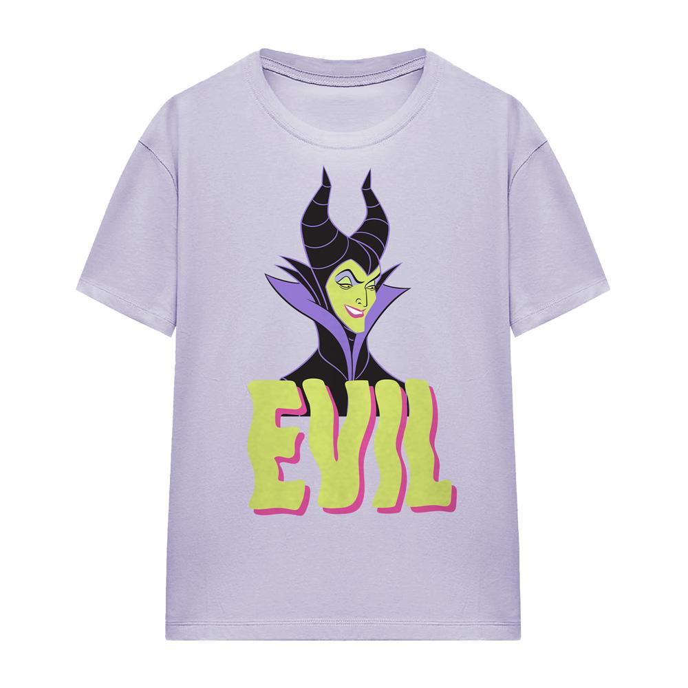 Lavender - Side - Disney Villains Womens-Ladies Evil Queen T-Shirt