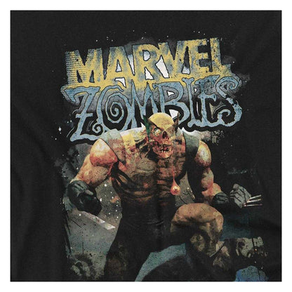 Black - Side - Marvel Zombies Unisex Adult Wolverine T-Shirt
