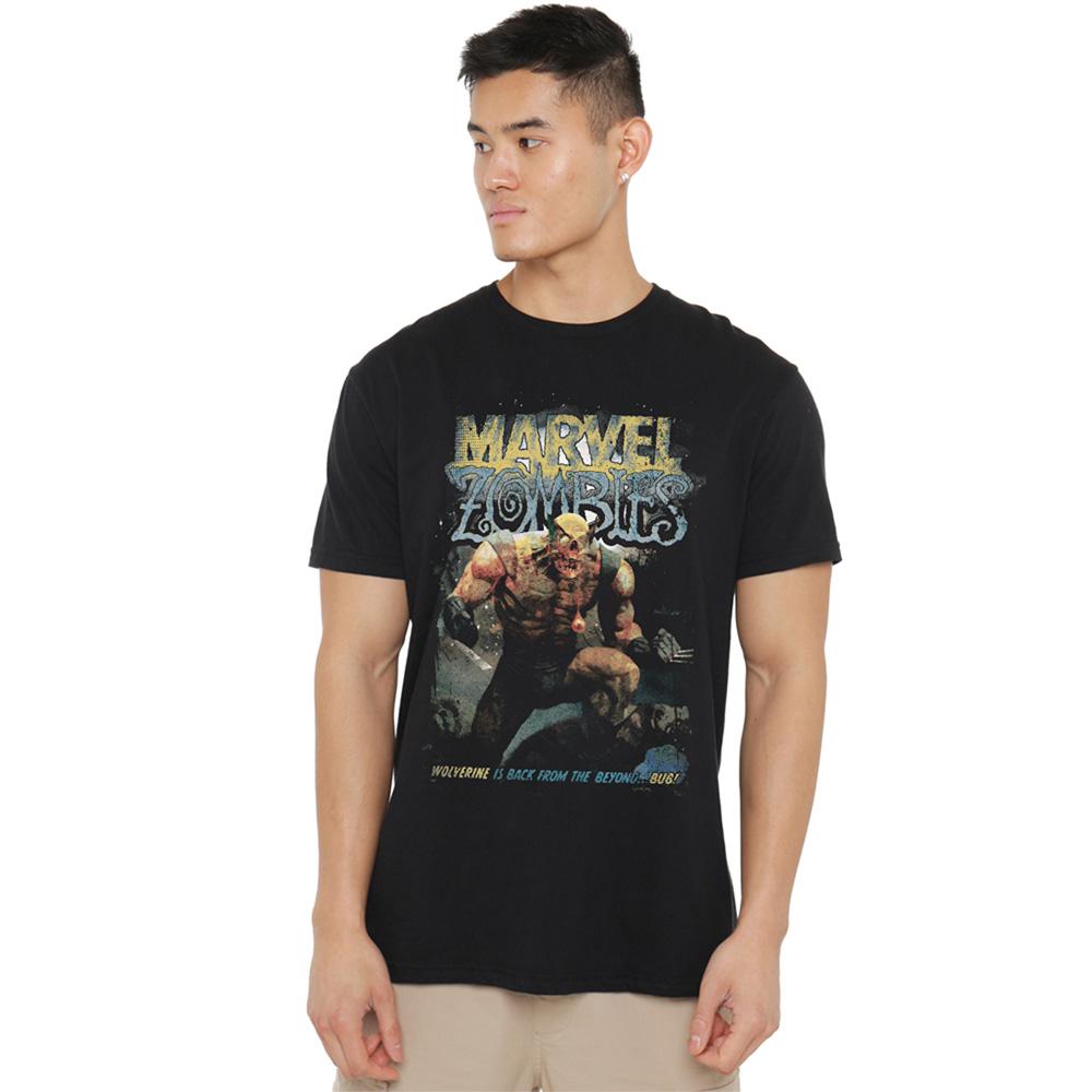 Black - Pack Shot - Marvel Zombies Unisex Adult Wolverine T-Shirt