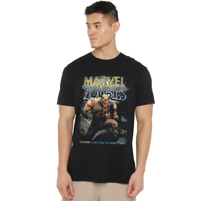 Black - Pack Shot - Marvel Zombies Unisex Adult Wolverine T-Shirt