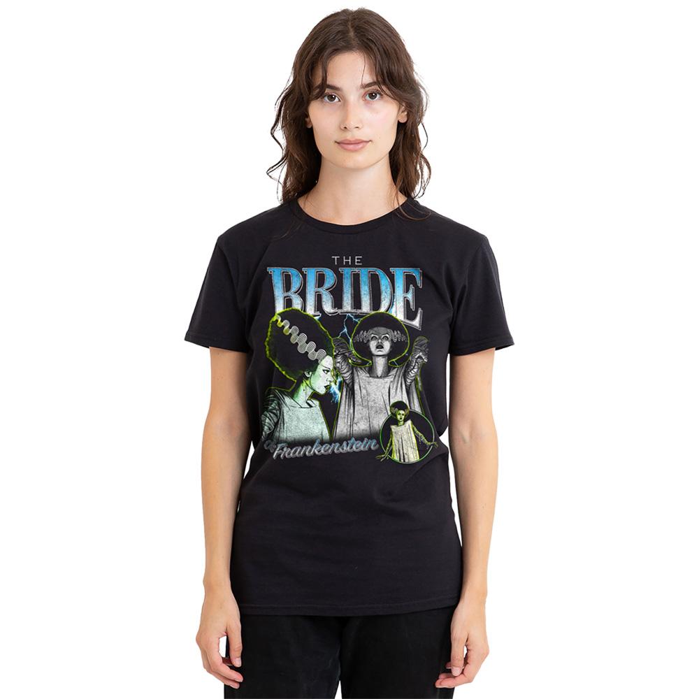 Black - Lifestyle - Universal Monsters Womens-Ladies The Bride Of Frankenstein Homage T-Shirt