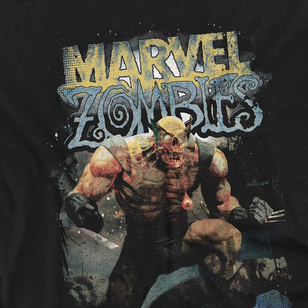 Black - Back - Marvel Zombies Unisex Adult Wolverine T-Shirt