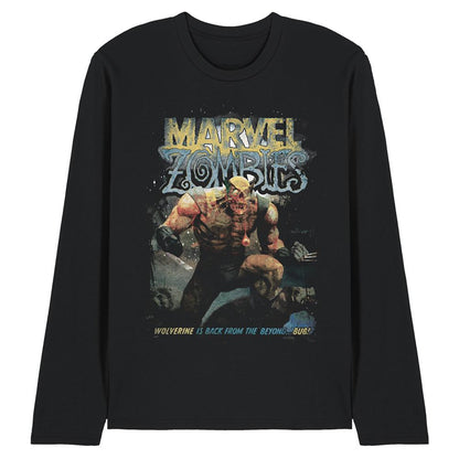 Black - Front - Marvel Zombies Unisex Adult Wolverine T-Shirt