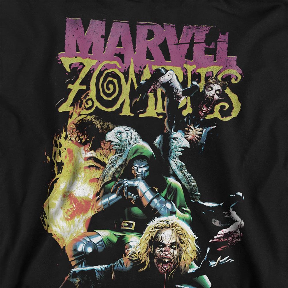 Black - Back - Marvel Zombies Unisex Adult Doom & The Fantastic Four Sweatshirt