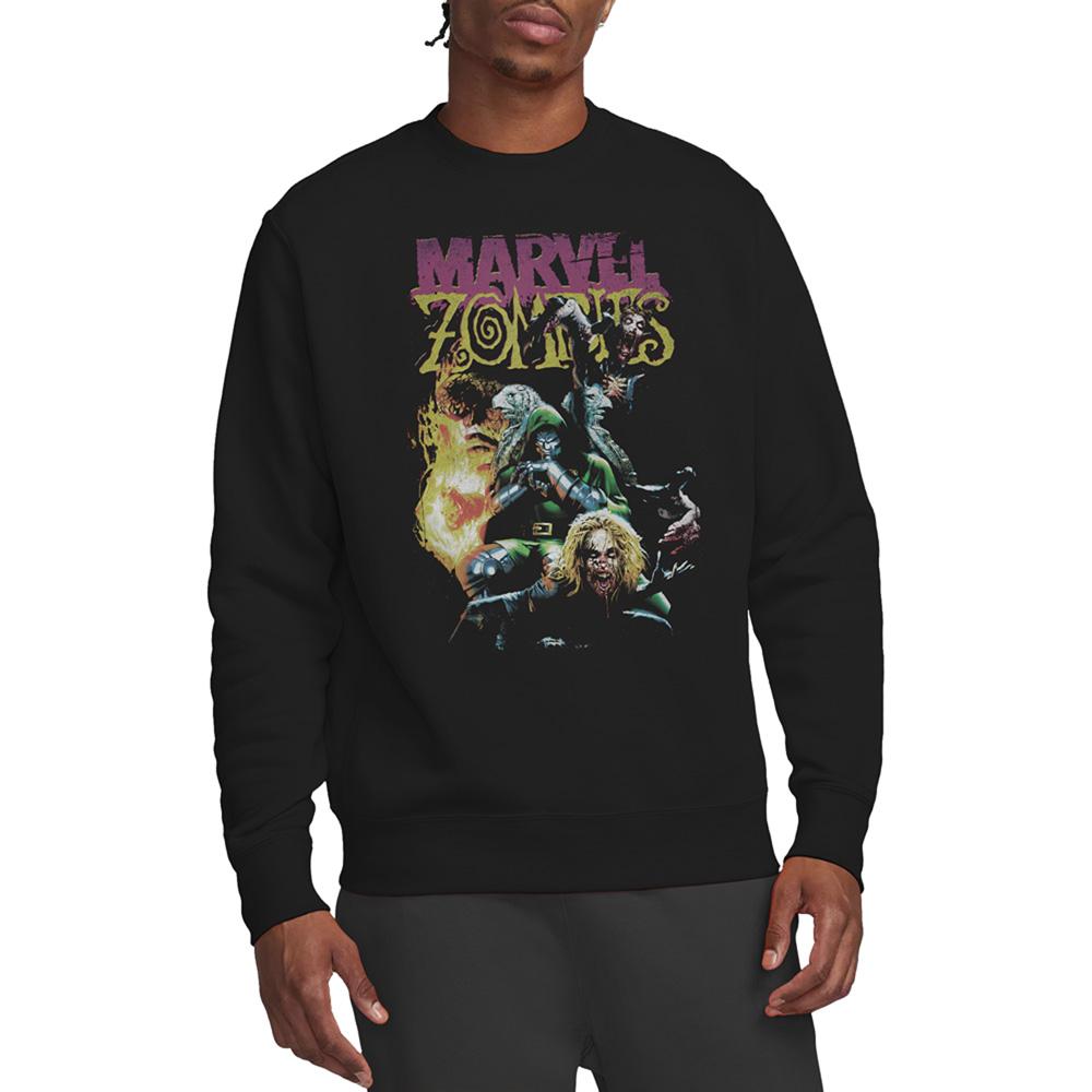 Black - Lifestyle - Marvel Zombies Unisex Adult Doom & The Fantastic Four Sweatshirt