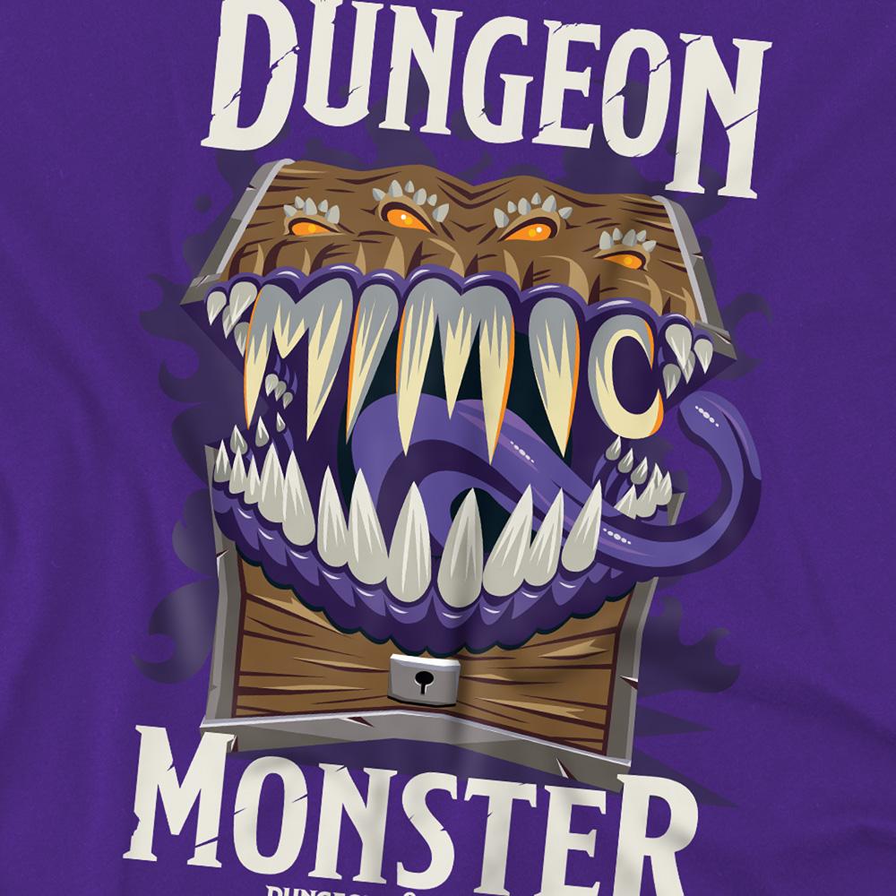 Purple - Back - Dungeons & Dragons Childrens-Kids Mimic Monster T-Shirt