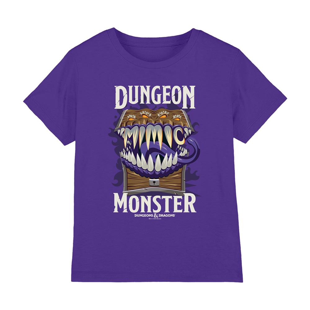 Purple - Front - Dungeons & Dragons Childrens-Kids Mimic Monster T-Shirt
