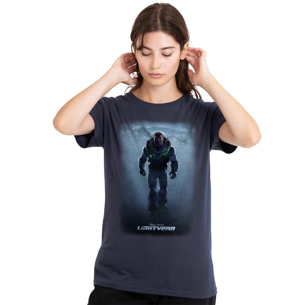 Deep Navy - Back - Lightyear Womens-Ladies Buzz Lightyear T-Shirt
