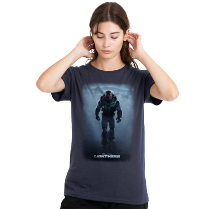 Deep Navy - Back - Lightyear Womens-Ladies Buzz Lightyear T-Shirt
