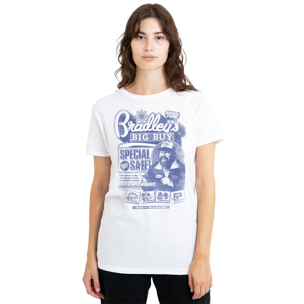 White - Lifestyle - Stranger Things Womens-Ladies Bradley´s Big Buy Advert T-Shirt