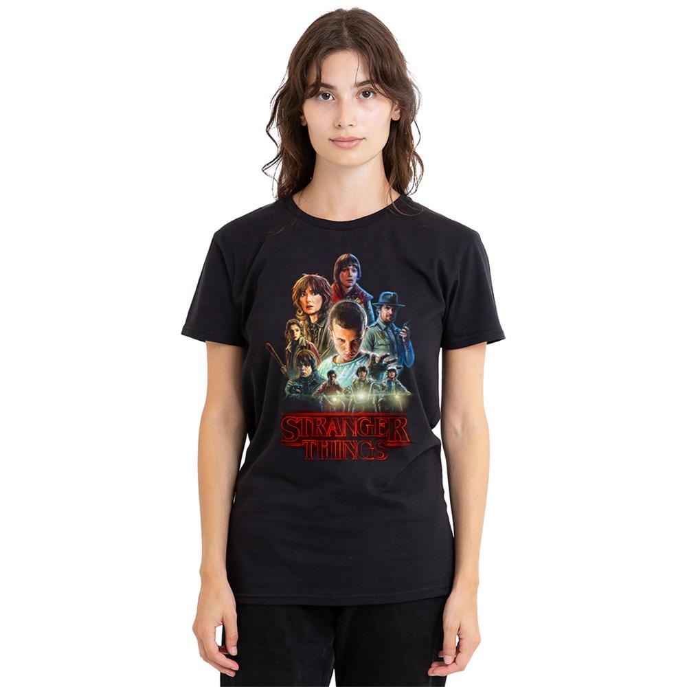 Black - Lifestyle - Stranger Things Womens-Ladies Season 1 Poster T-Shirt