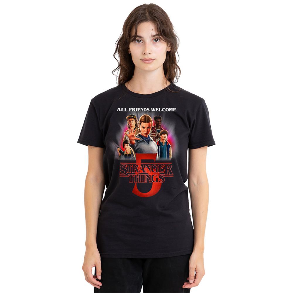 Black - Lifestyle - Stranger Things 5 Womens-Ladies Poster T-Shirt
