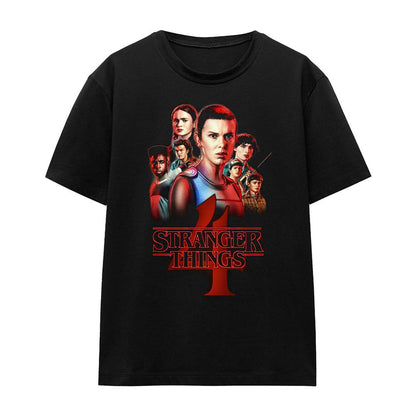 Black - Front - Stranger Things 4 Womens-Ladies Poster T-Shirt