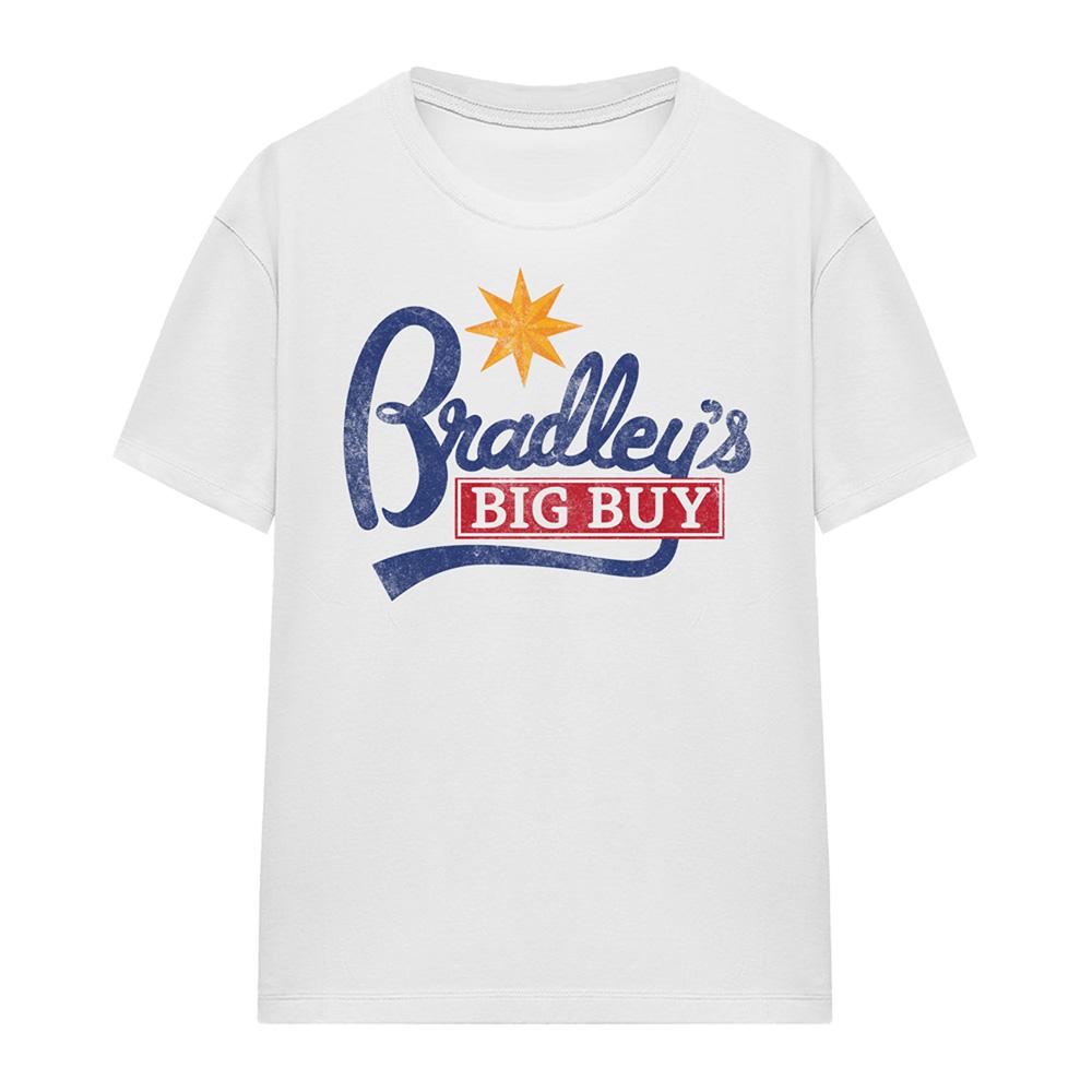 White - Front - Stranger Things Womens-Ladies Bradley´s Big Buy Logo T-Shirt