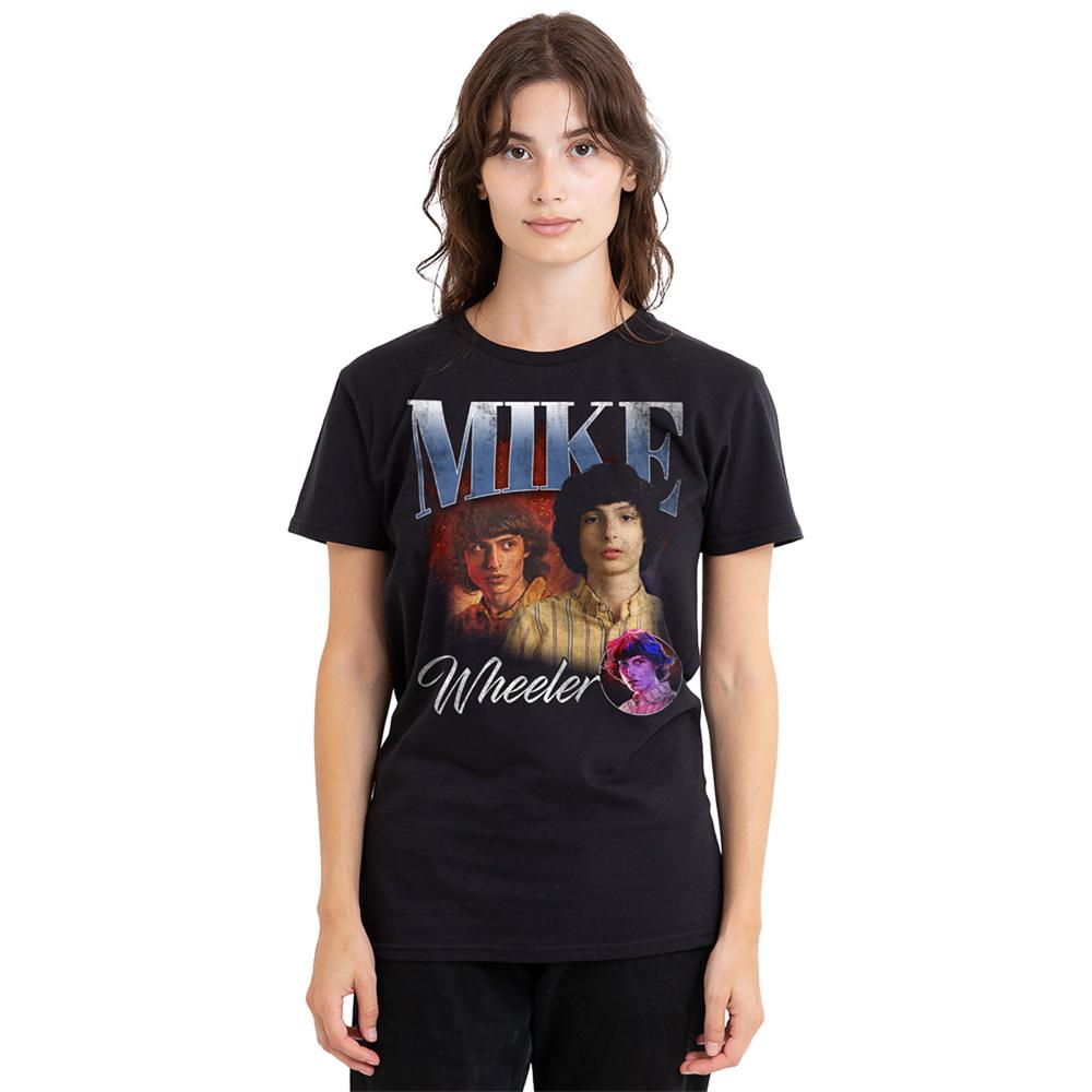 Black - Lifestyle - Stranger Things 5 Womens-Ladies Mike Homage T-Shirt