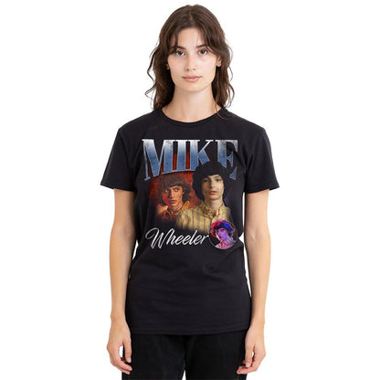 Black - Lifestyle - Stranger Things 5 Womens-Ladies Mike Homage T-Shirt