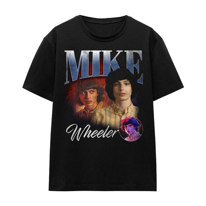 Black - Front - Stranger Things 5 Womens-Ladies Mike Homage T-Shirt