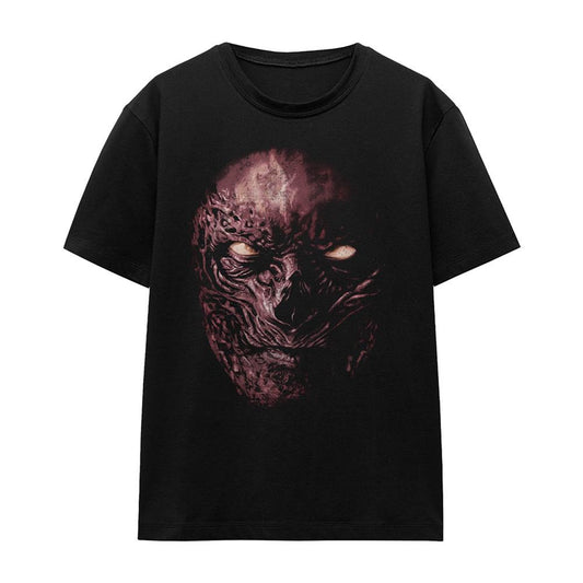 Black - Front - Stranger Things Womens-Ladies Vecna Face Oversized T-Shirt