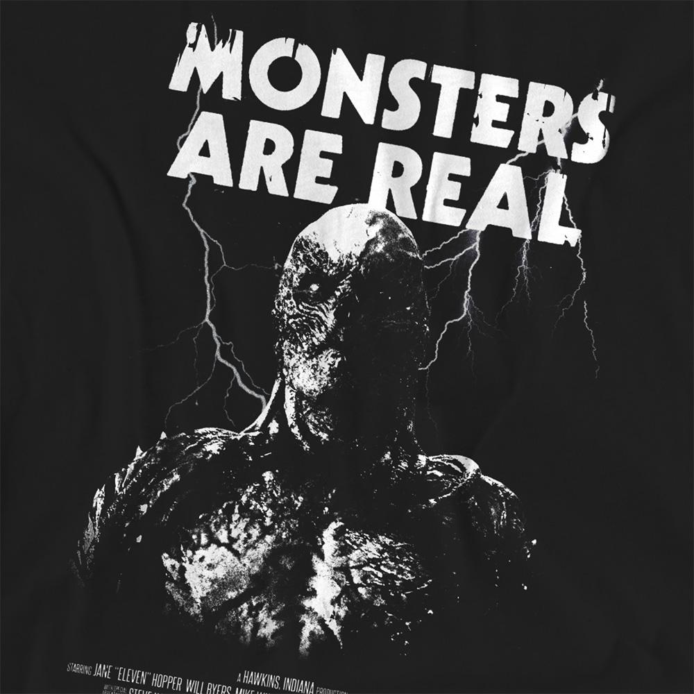 Black - Side - Stranger Things 5 Womens-Ladies Monsters Are Real Vecna T-Shirt