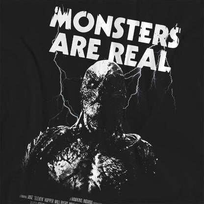 Black - Side - Stranger Things 5 Womens-Ladies Monsters Are Real Vecna T-Shirt