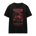 Black - Front - Stranger Things 5 Womens-Ladies Mind Flayer Group Poster T-Shirt