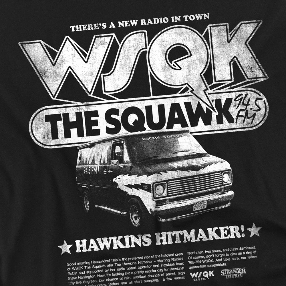 Black - Side - Stranger Things 5 Unisex Adult Hawkins Hitmaker Wsqk Back Print T-Shirt
