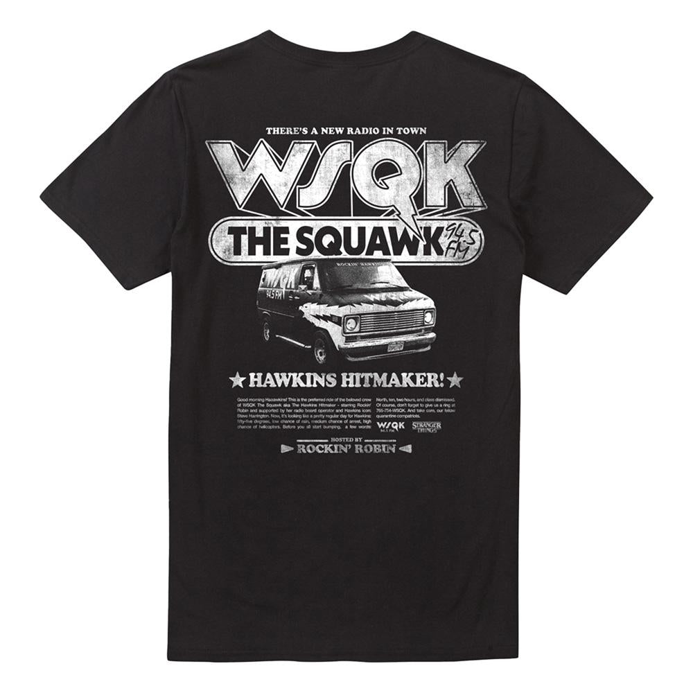 Black - Front - Stranger Things 5 Unisex Adult Hawkins Hitmaker Wsqk Back Print T-Shirt