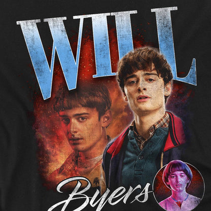 Black - Side - Stranger Things 5 Unisex Adult Will Homage T-Shirt