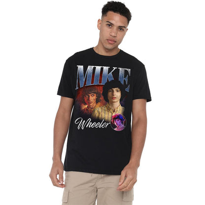 Black - Lifestyle - Stranger Things 5 Unisex Adult Mike Homage T-Shirt