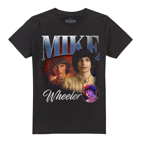 Black - Front - Stranger Things 5 Unisex Adult Mike Homage T-Shirt
