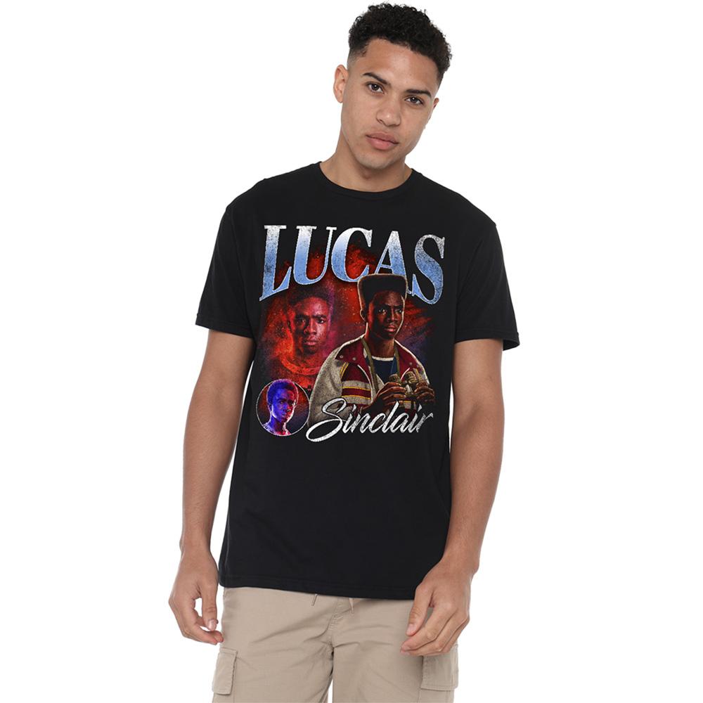 Black - Lifestyle - Stranger Things 5 Unisex Adult Lucas Homage T-Shirt