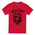 Red - Front - Stranger Things 5 Unisex Adult Hellfire Spray Logo T-Shirt